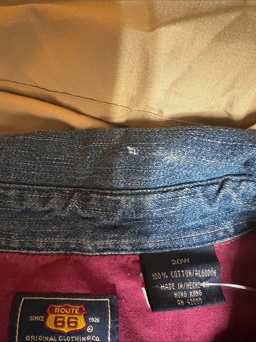 Vintage Denim Route 66 Western Shirt Jacket - Blue - Picture 3 of 7